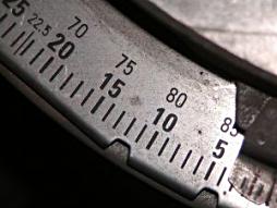 Scales of measurement on a tool Scales of measurement on a tool